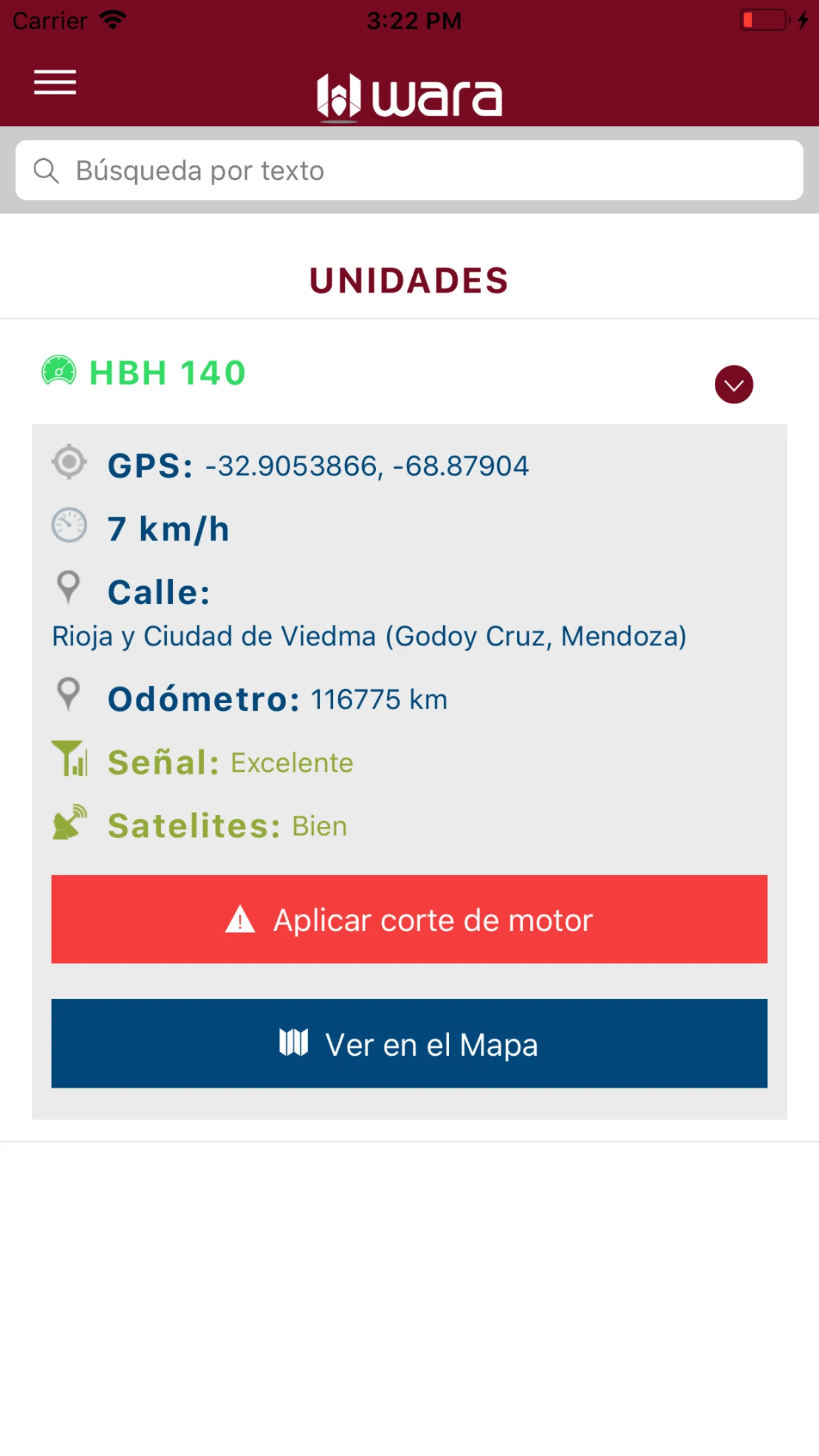 Wara seguimiento y control screenshot